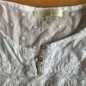 LoveShackFancy white blouse shirt babydoll fit
